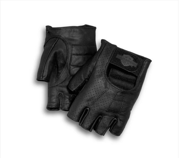 Guantes sin dedos perforados para hombre