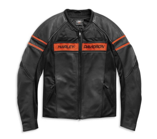 Chaqueta de cuero Harley-Davidson Brawler para hombre