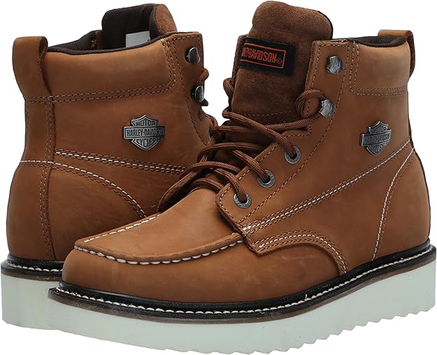 Harley-Davidson Botas de cuña Beau de 7.5 pulgadas para hombre MARRON