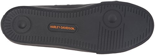 Harley-Davidson Footwear Tenis Baxter para hombre, Negro/Blanco