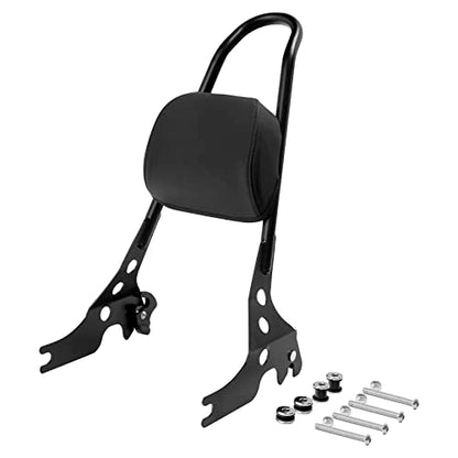 Sissy Bar vertical con almohadilla para Harley Sportster 883 XL883 2004-2022 SuperLow XL883L 2011-2019 Iron 883 XL883N 2009-2022 Forty Eight XL1200X 2010-2022