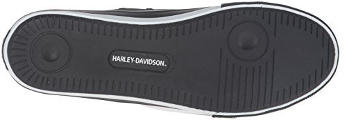 Harley-Davidson Footwear Tenis Baxter para hombre, Negro/Blanco