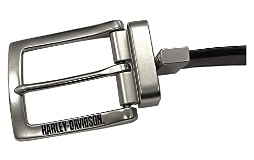 Harley-Davidson Men's Traditional H-D Reversible Leather Belt - Black/Brown (36)