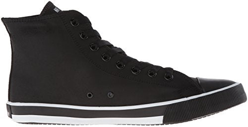 Harley-Davidson Footwear Tenis Baxter para hombre, Negro/Blanco