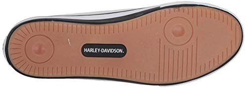 Harley-Davidson Footwear Tenis Baxter para hombre, Negro/Blanco