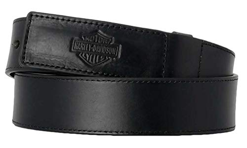 Harley-Davidson Men's Tool Master Bar & Shield Genuine Leather Belt - Black (36)