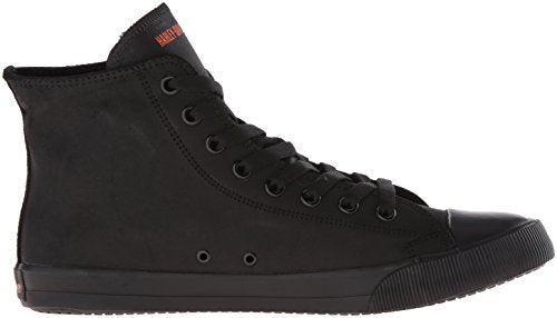 Harley-Davidson Footwear Tenis Baxter para hombre, Negro/Blanco