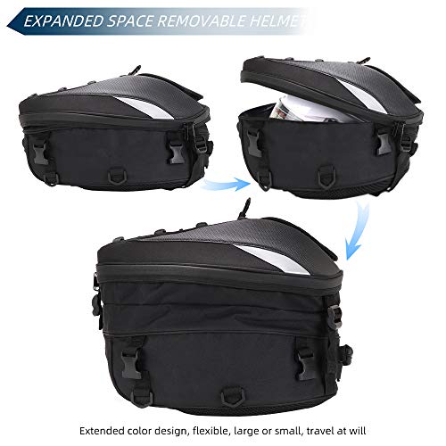 Bolsa de asiento para motocicleta, doble uso, impermeable, bolsa de almacenamiento, bolsa para guardar el casco