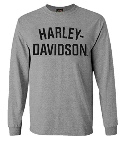 Harley-Davidson Men's T-Shirt, Long Sleeve Tee, Heritage H-D Gray 30296638 (S)