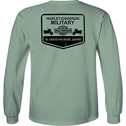Harley-Davidson Military - Men's Cypress Long-Sleeve Comfort Wash T-Shirt - Al Udeid Air Base | Collegiate 03 2X-Large