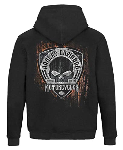 Harley-Davidson Men's Corrosion Willie G Skull Poly-Blend Pullover Hoodie (M)