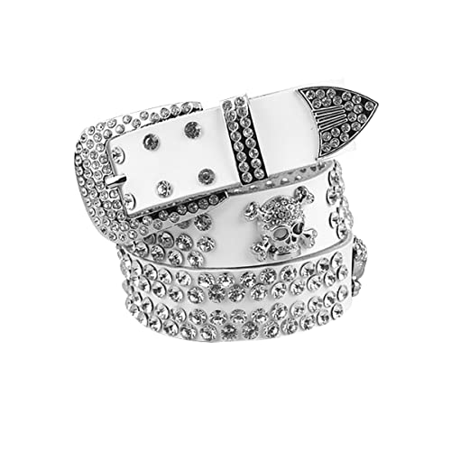 Cinturón con tachuelas de diamantes de imitación
