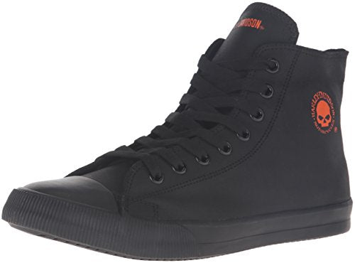 Harley-Davidson Footwear Tenis Baxter para hombre, Negro/Blanco