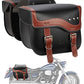 Alforjas para motocicleta, 30 L de gran capacidad, bolsas de sillín para motocicletas, bolsa de equipaje de motocicleta de piel sintética para Sportster Softail Dyna