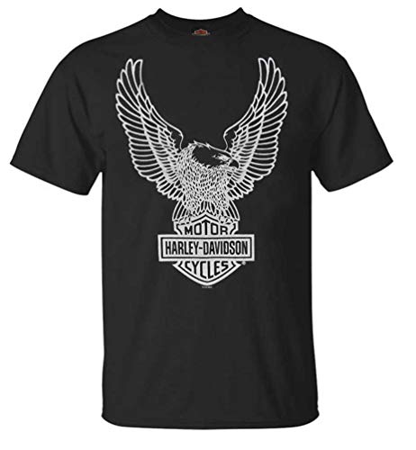 Harley-Davidson Men's T-Shirt Eagle Graphic Short Sleeve Black Tee 30296656 (L)