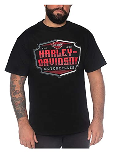 Harley-Davidson Men's Artful H-D Short Sleeve Crew-Neck Cotton T-Shirt (L)