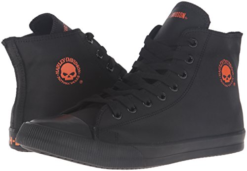 Harley-Davidson Footwear Tenis Baxter para hombre, Negro/Blanco