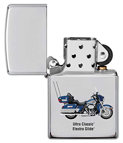 Zippo Harley-Davidson Motor Flag Emblem Street Chrome Pocket Lighter