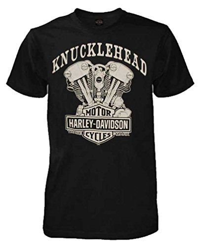 Harley-Davidson Men's Knucklehead Engine Authentic T-Shirt Black (XL)
