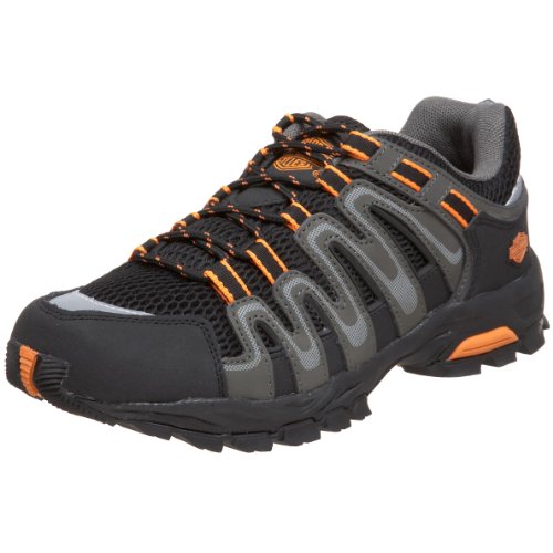 HARLEY-DAVIDSON FOOTWEAR Men's Chase-M, Black/Orange, 12 M US