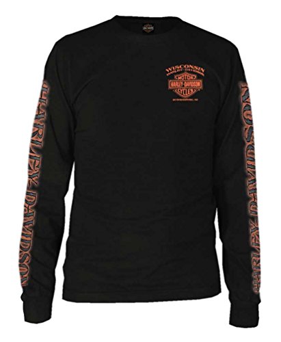 Harley-Davidson Eagle Piston - Camiseta de manga larga para hombre, color negro 30299947 (L)