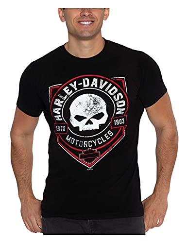 Harley-Davidson Men's Ragged Willie G Skull Crew-Neck Short Sleeve T-Shirt (XL)