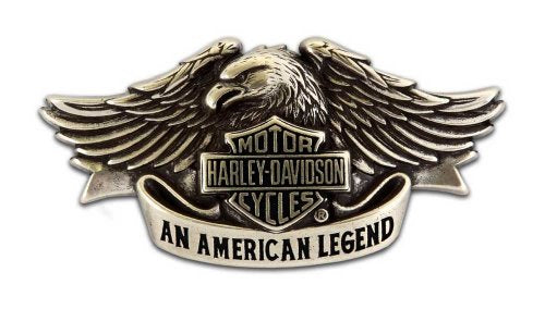 Harley-Davidson Mens Belt Buckle Brushed Chrome American Legend HDMBU10082