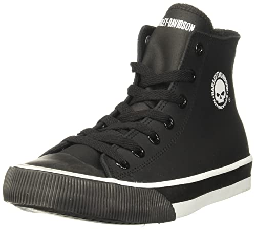 Harley-Davidson Footwear Men's Baxter Sneaker, Black/White, 12