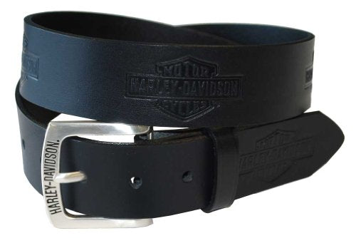 Harley-Davidson Men's Tradition Bar & Shield Belt Black Leather HDMBT10576