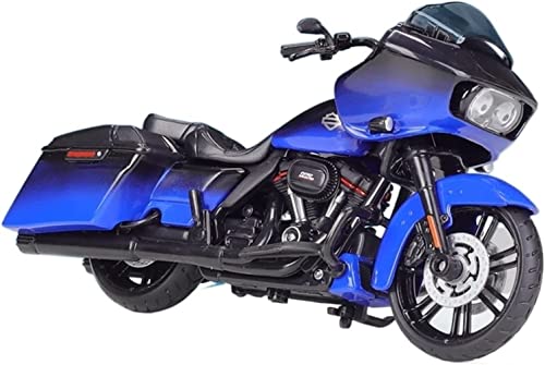 SHENGANG Motorcycle Model Diecast Collection Kids Toy Gift Harley Davidson 2018 CVO Road Glide 1:18 Alloy Motorcycle Model (Color : Blue)