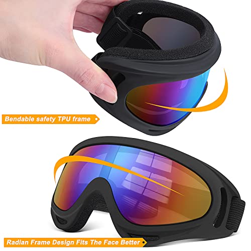 2 pares de gafas de moto compatible con cascocasco