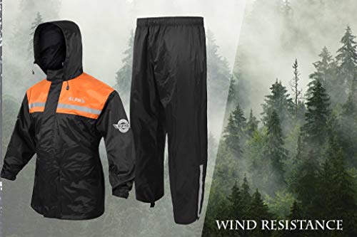Traje de lluvia para hombre y mujer, chaqueta y pantalón, diseño reflectante e impermeable