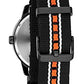Harley-Davidson Men's Black Dial B&S Logo Watch w/Striped Strap 78B153