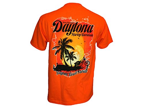 Harley-Davidson Bruce Rossmeyer's Daytona Men's XL Custom Orange Dealer Tee