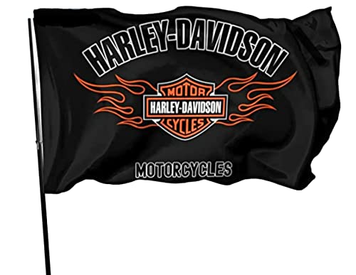 Bandera de Harley Davidson de 3 x 5 pies para decoración al aire libre, bandera de regalo de ciclistas, decoración de garaje para jardín