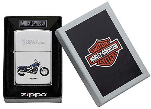 Zippo Harley-Davidson Motor Flag Emblem Street Chrome Pocket Lighter