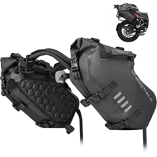 Alforjas de motocicleta impermeables 28L (14L x 2) alforjas laterales para motocicleta