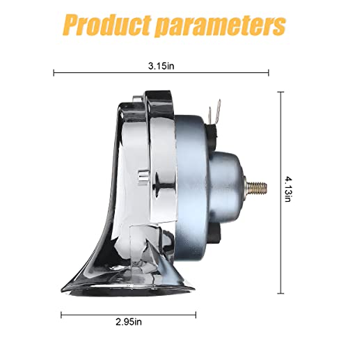2 bocinas de tren súper fuertes, bocina doble de caracol (Cromado)