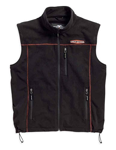 Harley-Davidson Men's Fleece Mid-Layer Vest Windproof. 98567-16VM (Large)