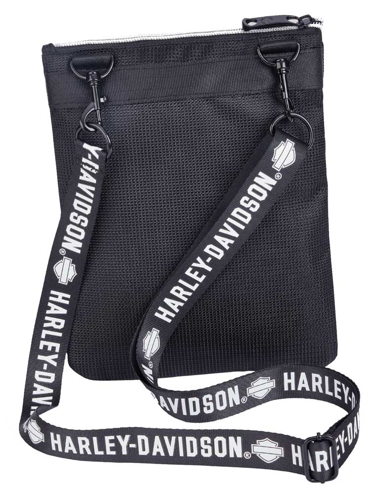 Harley-Davidson Women's Rubber H-D Crossbody Sling Purse - Black/Off White, Harley Davidson