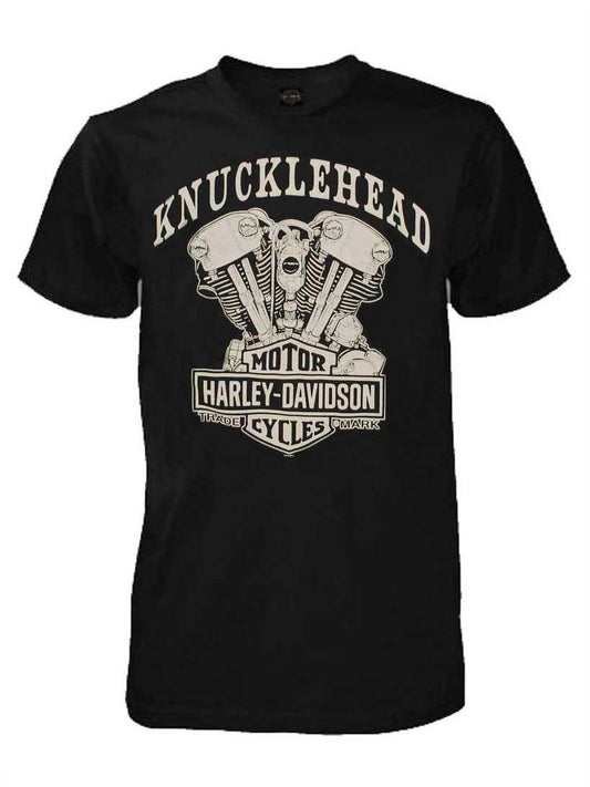 Men's Knucklehead Engine Authentic T-Shirt Black 30298302, Harley Davidson