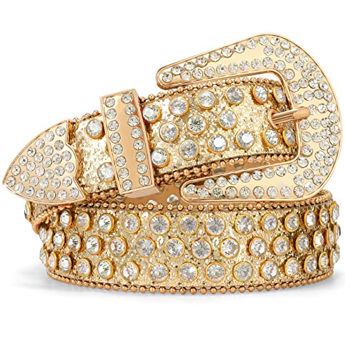 Cinturón de diamantes de imitación de moda para hombre y mujer