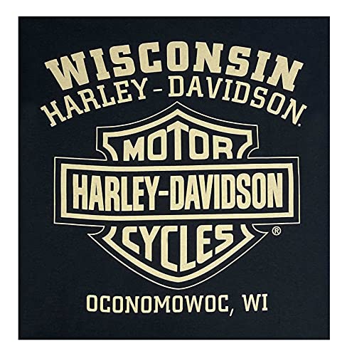 Harley-Davidson Men's Rebel #1 RWB Short Sleeve Crew-Neck T-Shirt - Black (XL)