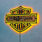 Letrero de pared Harley Davidson - Iluminación LED - Letrero de garaje (28x20")