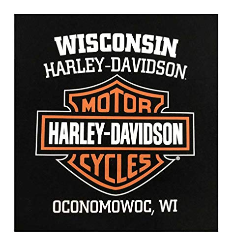 Harley-Davidson Men's Elongated B&S Fleece Pullover Sweatshirt 30298768 (XL) Black