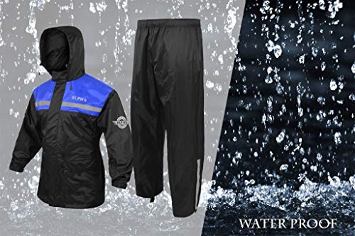 Traje de lluvia para hombre y mujer, chaqueta y pantalón, diseño reflectante e impermeable