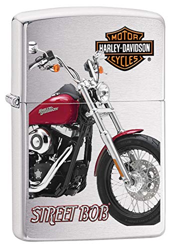 Zippo Harley-Davidson Motor Flag Emblem Street Chrome Pocket Lighter