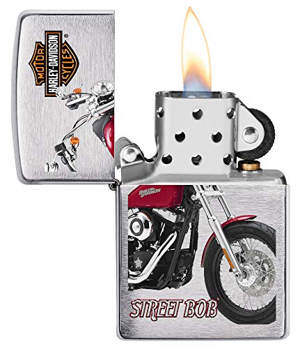 Zippo Harley-Davidson Motor Flag Emblem Street Chrome Pocket Lighter