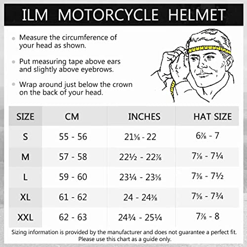 ILM Half Helmet Motorcycle Open Face Sun Visor Quick Release Buckle DOT Approved Cycling Motocross Suits Men Women 205V (L, Patriotic Flag)