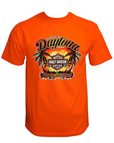 Harley-Davidson Bruce Rossmeyer's Daytona Men's XL Custom Orange Dealer Tee